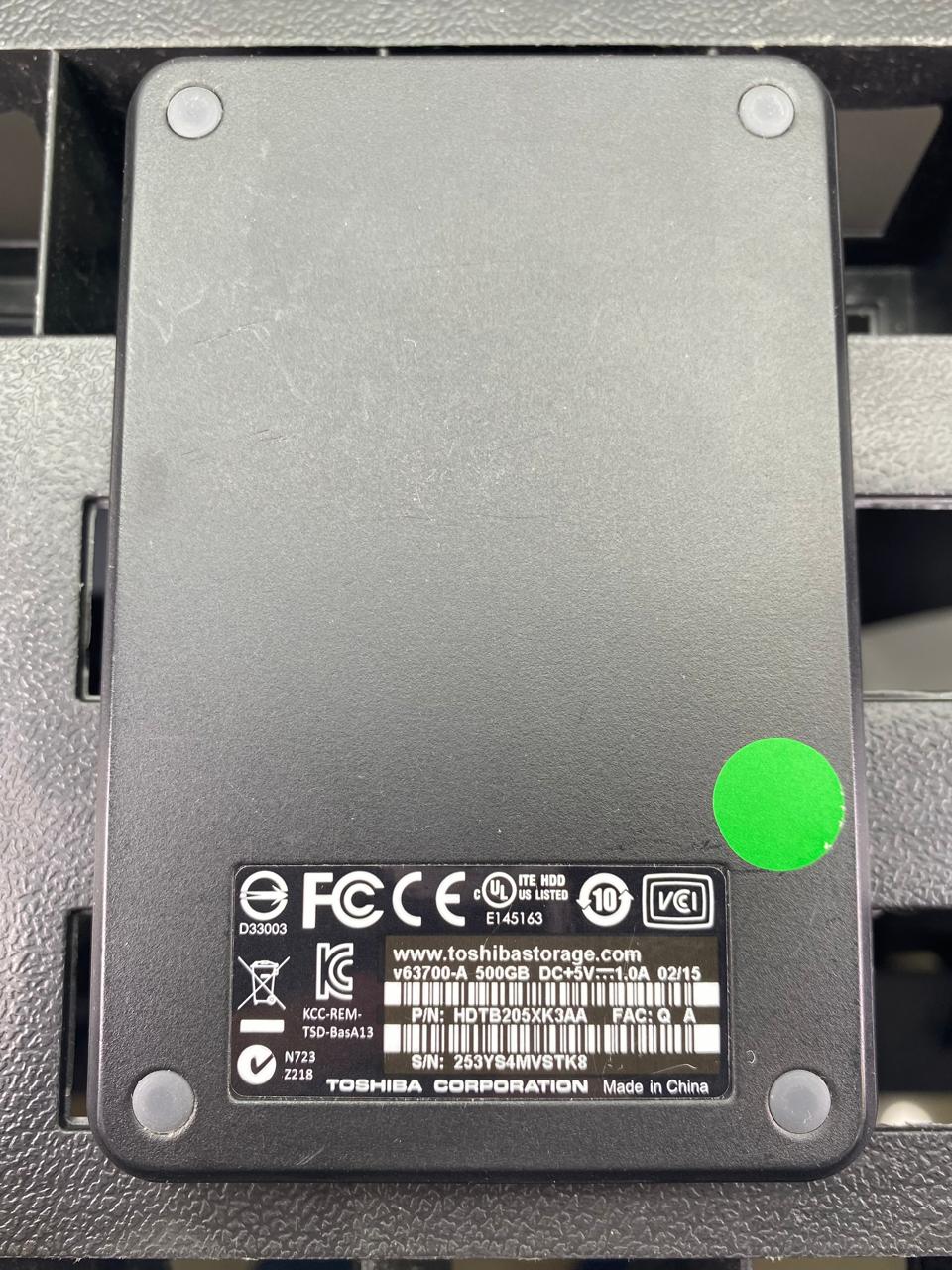 Disco Duro Portátil 500GB Toshiba c/ Cable SATA a USB