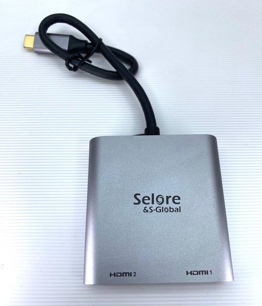 Adaptador Selore S-Global SEUC0703 USB-C a Doble HDMI 4K