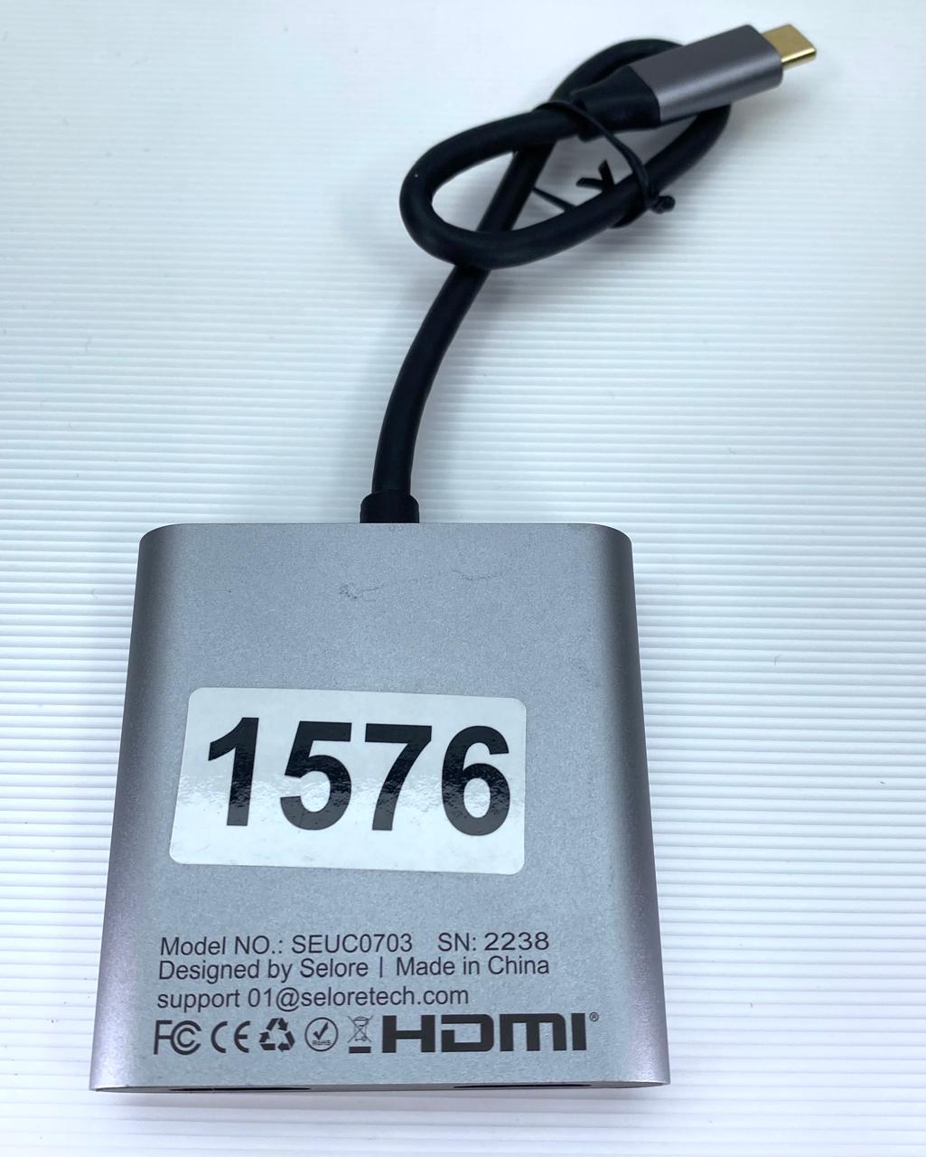 Adaptador Selore S-Global SEUC0703 USB-C a Doble HDMI 4K