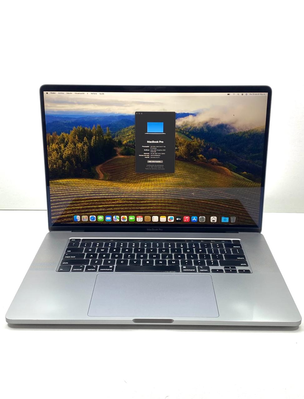Laptop Apple MacBook Pro 2019 16" 3072x1920 (2K) Core i7-9750H 16GB RAM DDR4 512GB NVMe SSD macOS Ventura c/ cargador