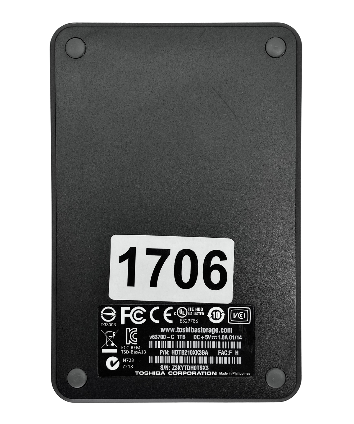 Disco Duro Externo HDD 1TB USB 3.0 Toshiba HDTB210XK3BA c/ cable