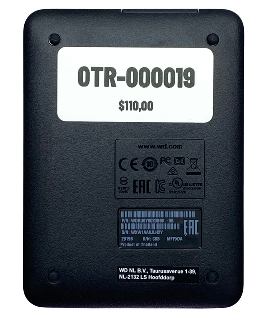 Disco Duro Externo HDD 2TB USB 3.0 Western Digital Elements c/ cable