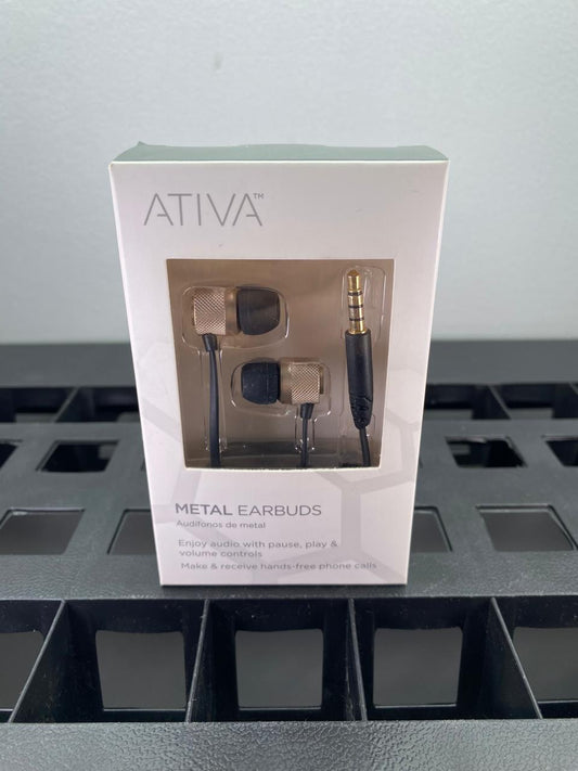 Audífonos ATIVA Metal Earbuds